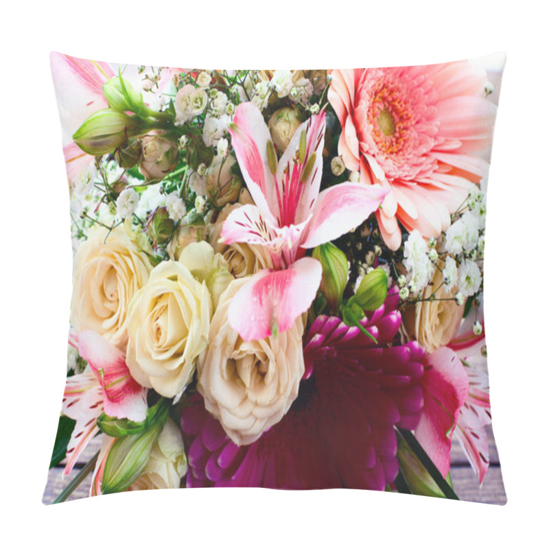 Personality  Flowers Rose On Wooden Surface. Pillow Covers