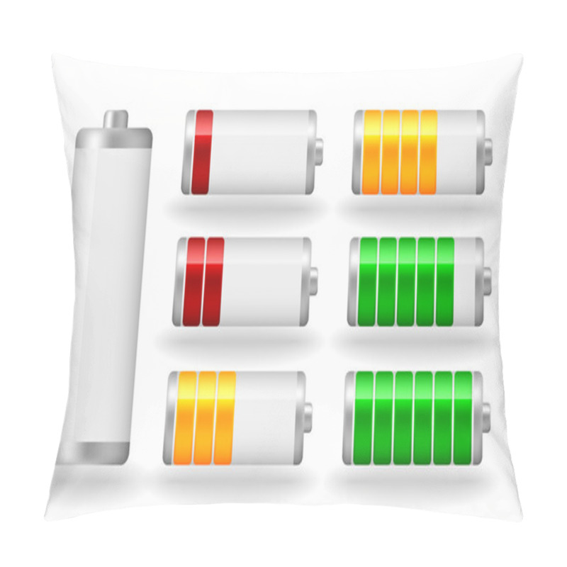 Personality  Vector Glossy Battery Fullness Indicator Pillow Covers