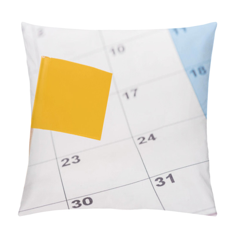 Personality  Selective Focus Of Yellow Flag On Number 22 In Calendar Pillow Covers