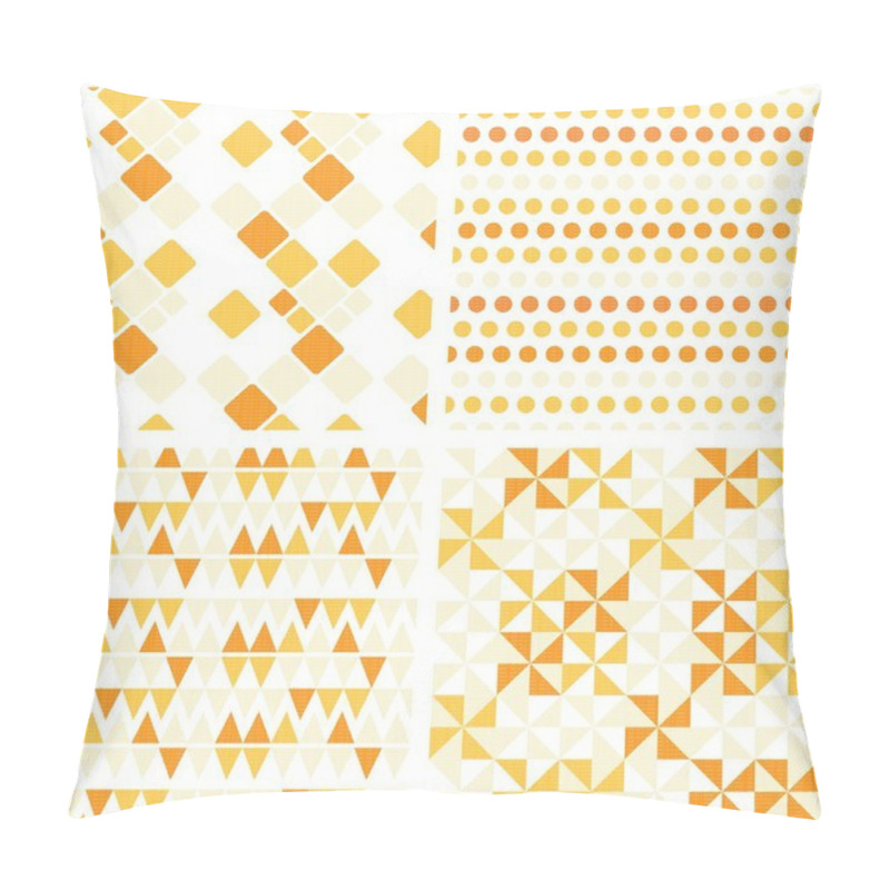 Personality  Retro Yellow Geometric Figures Seamless Pattern Scrapbook Paper Set Pillow Covers