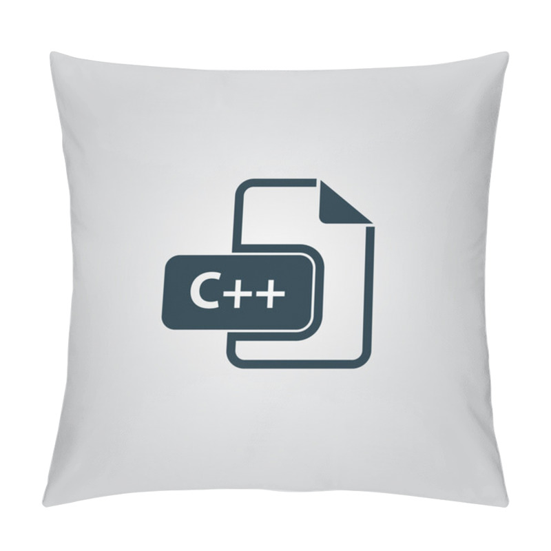 Personality  C Development File Format Flat Icon Pillow Covers