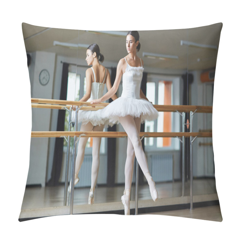 Personality  Ballerina Exercising In Class Pillow Covers