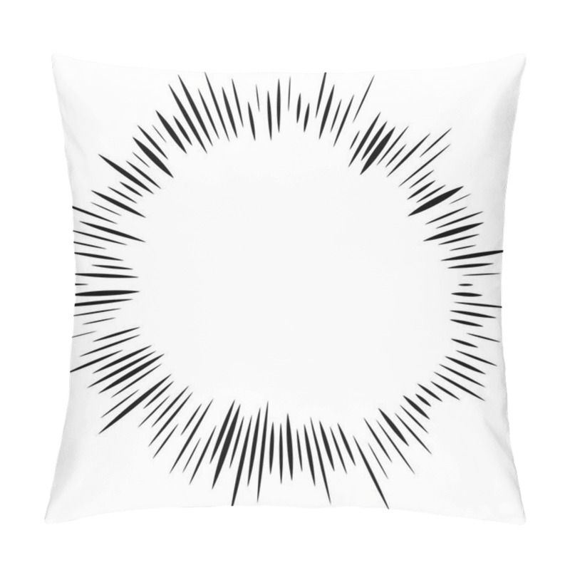 Personality  Radial, Radiating Beams, Rays Starburst, Sunburst Lines. Circula Pillow Covers