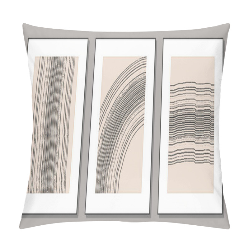 Personality  Set Of Trendy Abstract Creative Minimalist Artistic Hand Drawn Art Compositions Pillow Covers