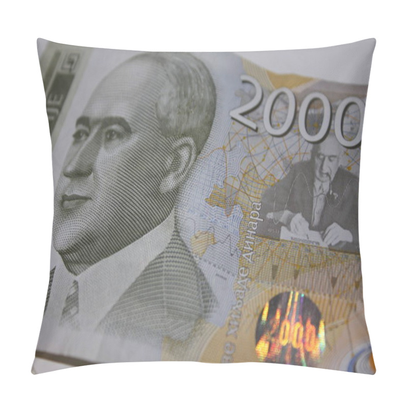 Personality  Banknote Of 2000 Serbian Dinars (RSD) Pillow Covers