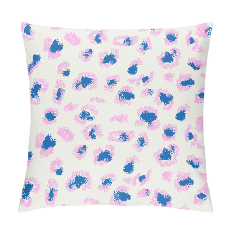 Personality  Playful Seamless Leopard-inspired Pattern Pink And Blue Tones On A Light Background. Vector Designs For Fashion, Home Decor, Or Creative Projects. A Bold, Colorful Twist On A Classic Animal Print Pillow Covers