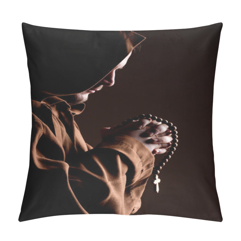 Personality  Monk With Two Hands Clasped In Prayer Pillow Covers