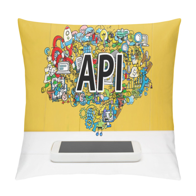 Personality  API Concept With Smartphone Pillow Covers