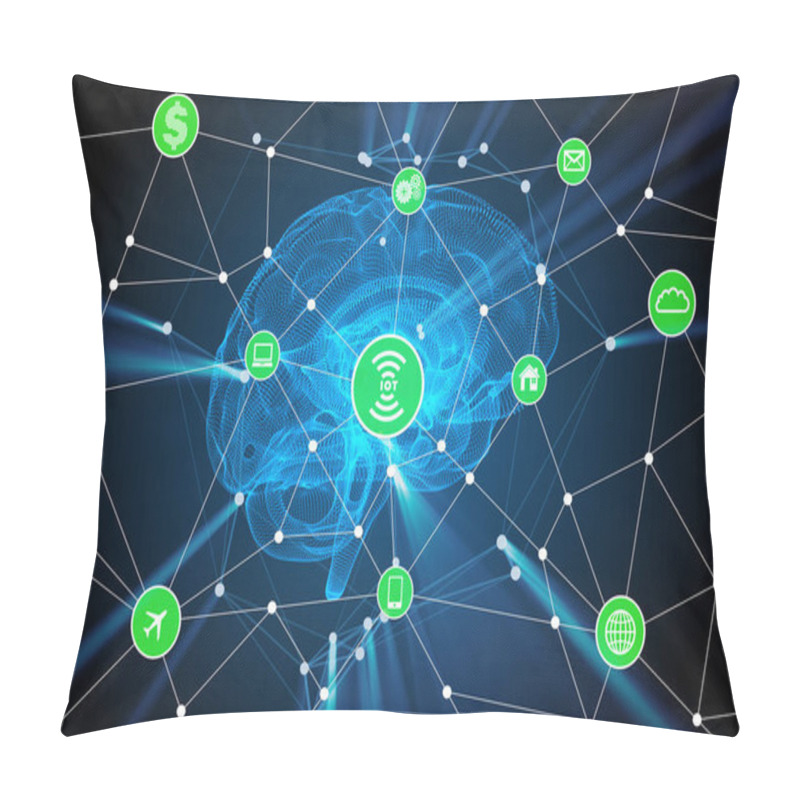 Personality  Artificial Intelligence Concept With Brain Pillow Covers