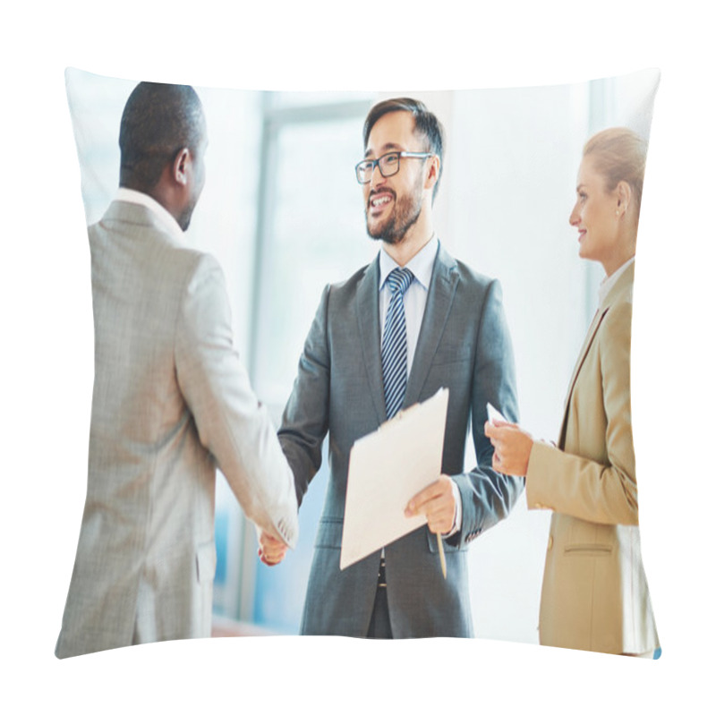 Personality  Successful Businesspeople Meeting Pillow Covers