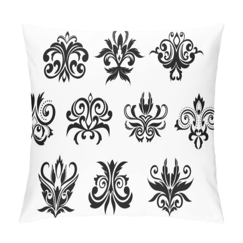 Personality  Decorative Black Gothic Flowers Set Pillow Covers