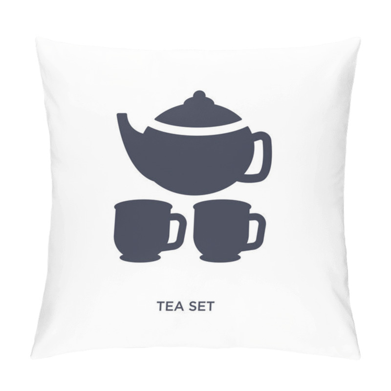 Personality  Tea Set Icon On White Background. Simple Element Illustration Fr Pillow Covers