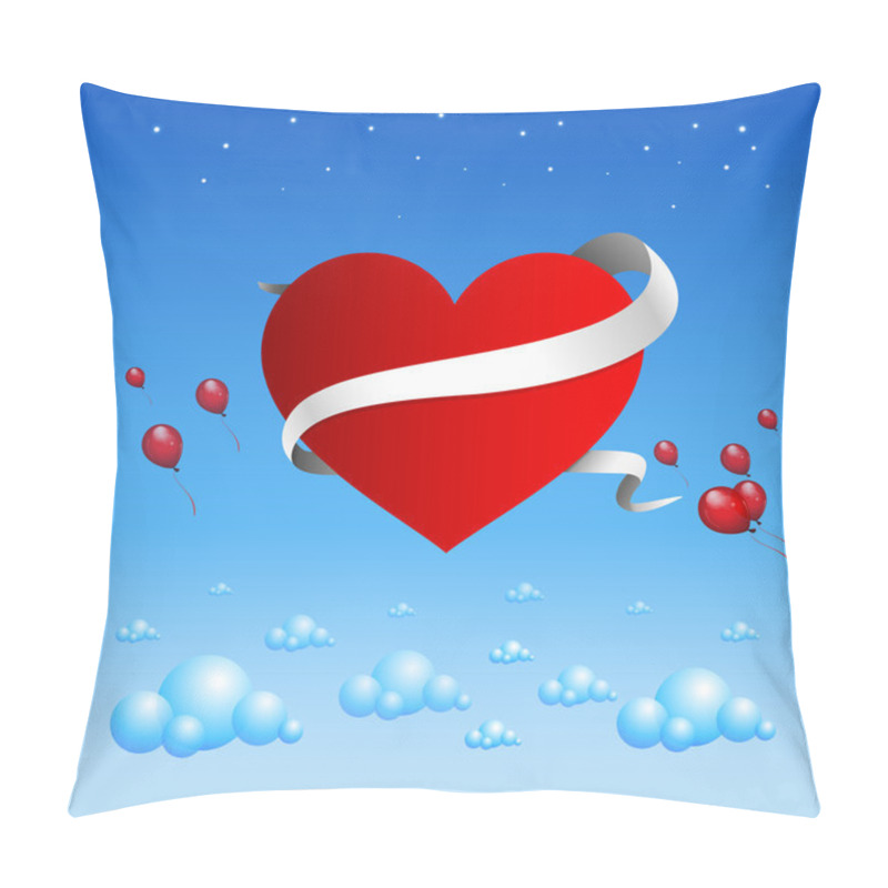 Personality  Valentine's Background With Balloons Pillow Covers