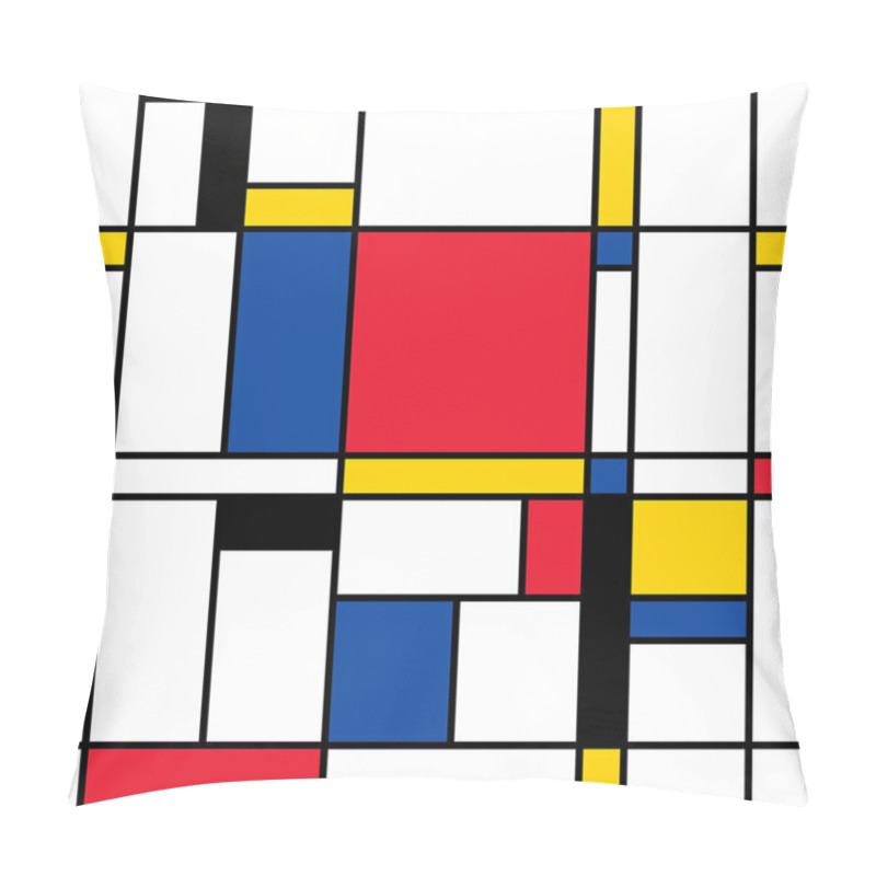 Personality  Seamless Abstract Mosaic Pattern. Mondrian Pillow Covers