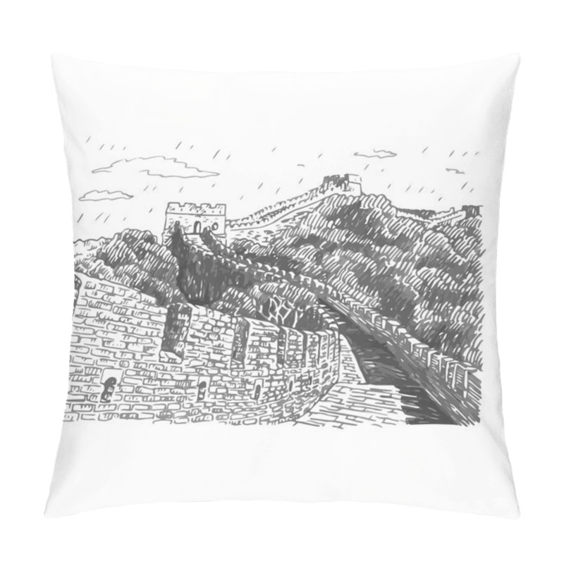 Personality  The Great Wall, Beijing, China. Pillow Covers