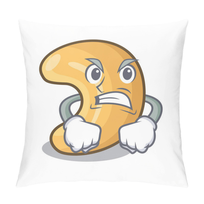 Personality  Angry Cashew Nuts Hot Baked On Table Cartoon Pillow Covers