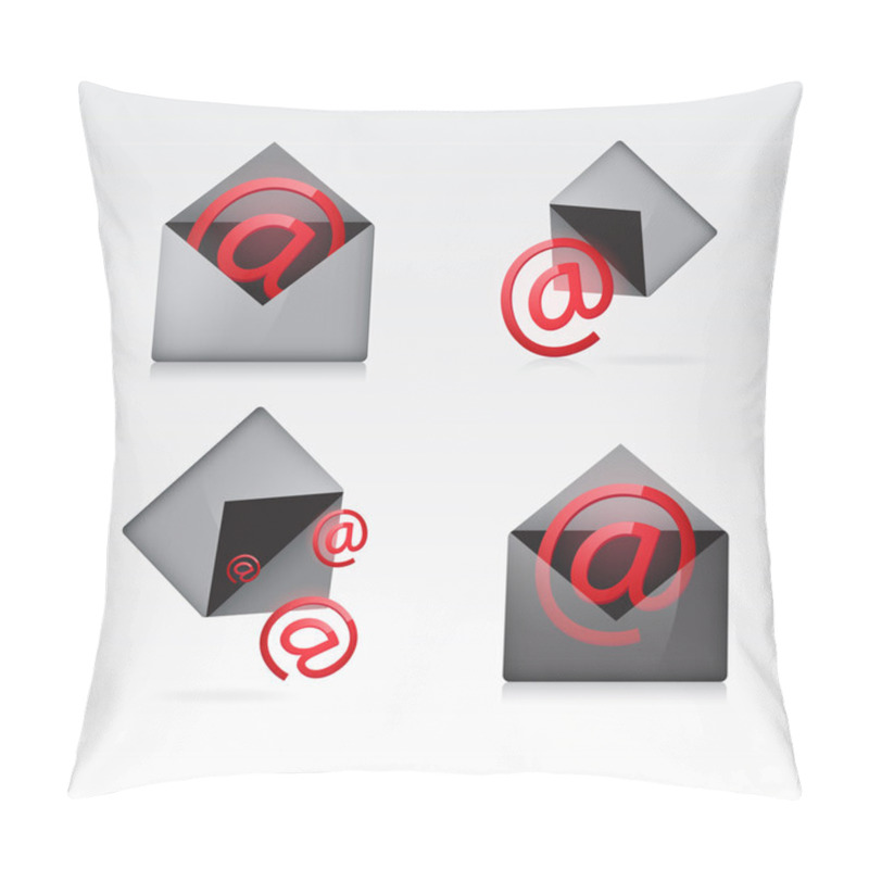 Personality  Set Vector E Mail Icon Pillow Covers