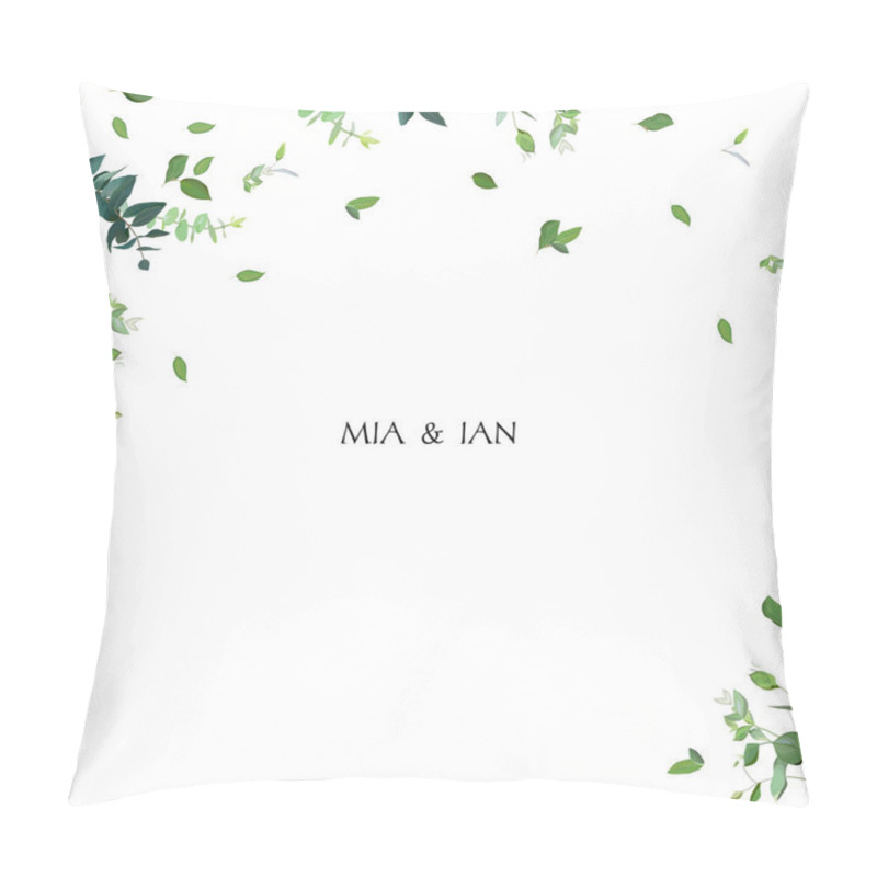 Personality  Greenery Wedding Invitation.  Pillow Covers