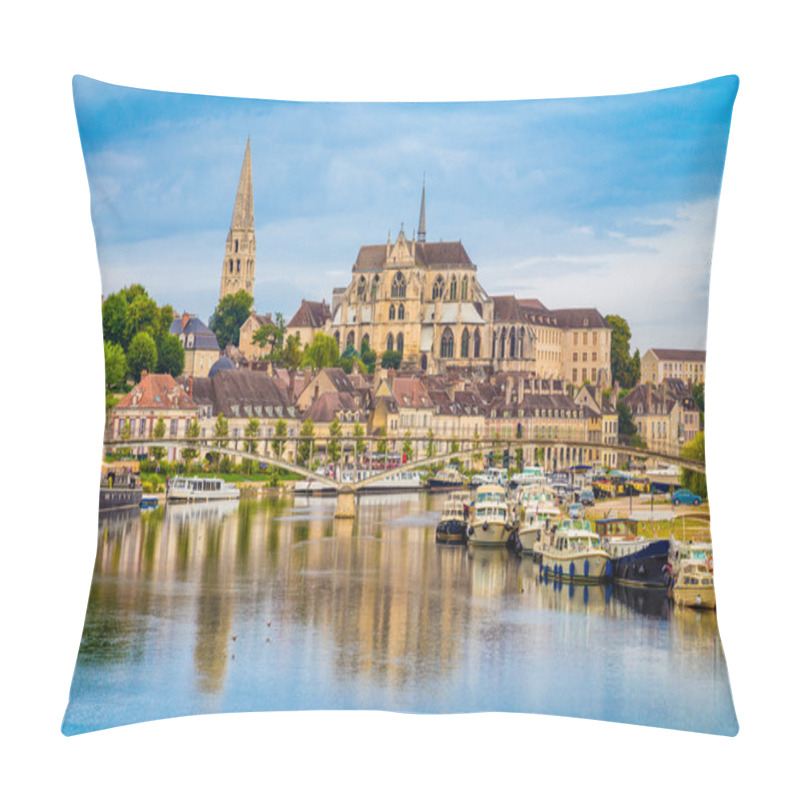 Personality  Historic Town Of Auxerre With Yonne River, Burgundy, France Pillow Covers