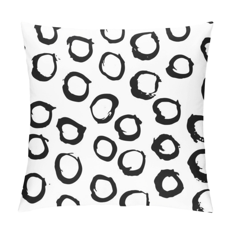 Personality  Vector Monochrome Mark Making Seamless Pattern Pillow Covers