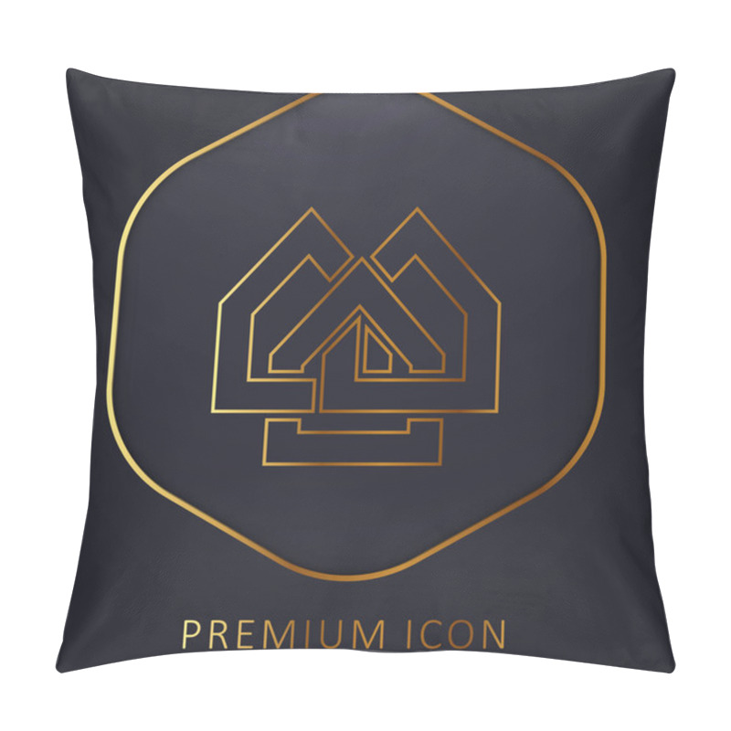 Personality  Alliedhomes Logo Golden Line Premium Logo Or Icon Pillow Covers