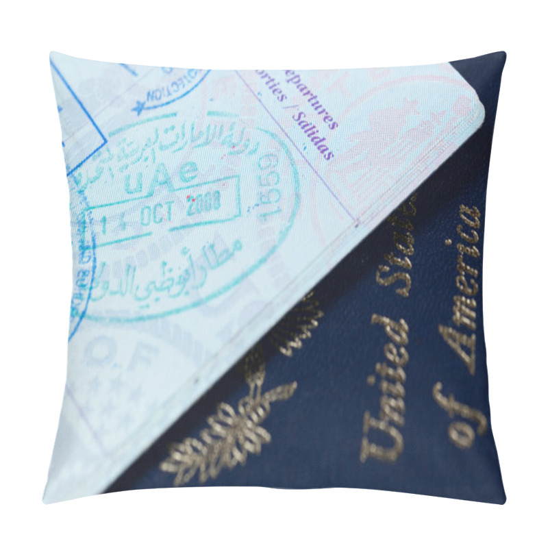 Personality  Visa Stamps In US Passport Pillow Covers