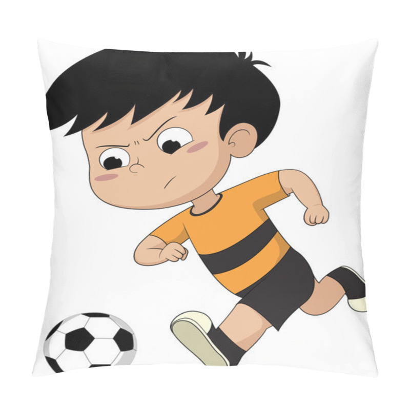 Personality  Kid Running With Ball  Pillow Covers