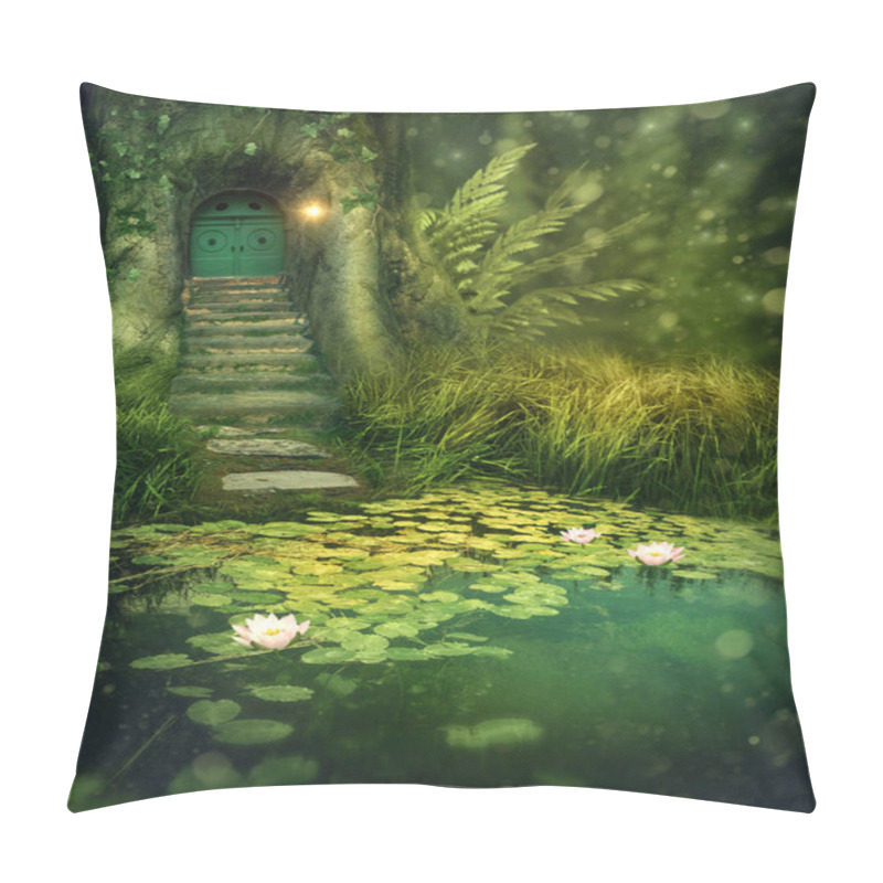 Personality  Wood House In A Forest Pillow Covers