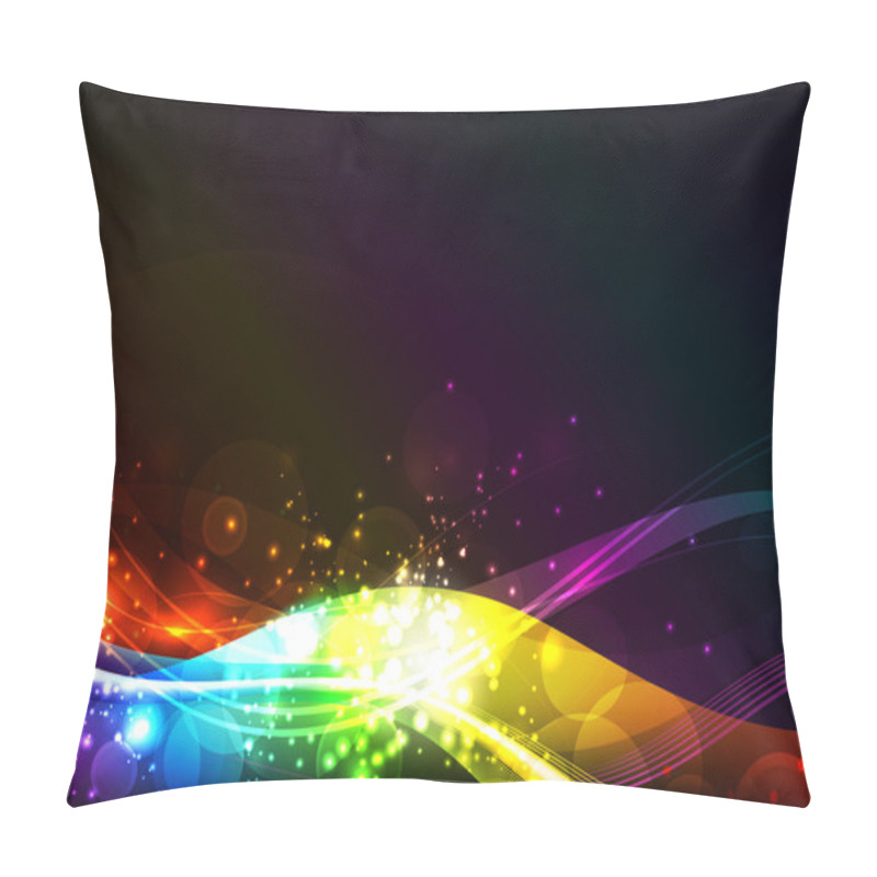 Personality  Abstract Shiny Wave Background. EPS 10. Ic RGB Pillow Covers