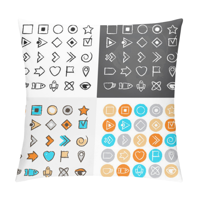 Personality  Text List Bullets In A Hand Drawn Style Pillow Covers