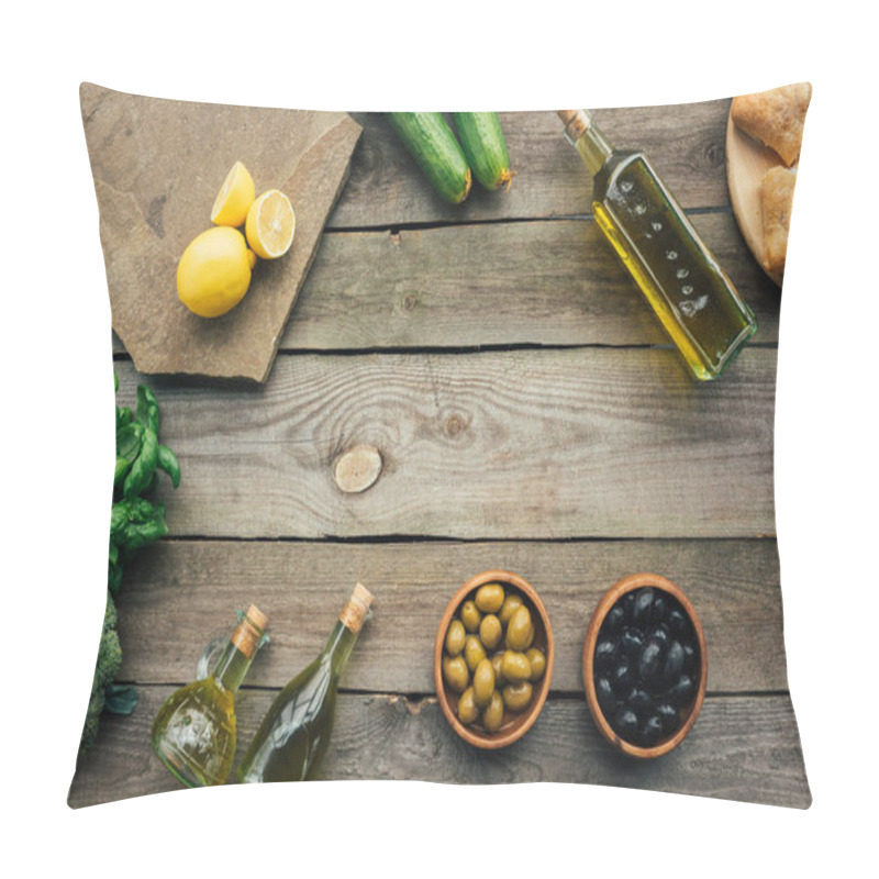 Personality  Olive Bottles On Table Pillow Covers