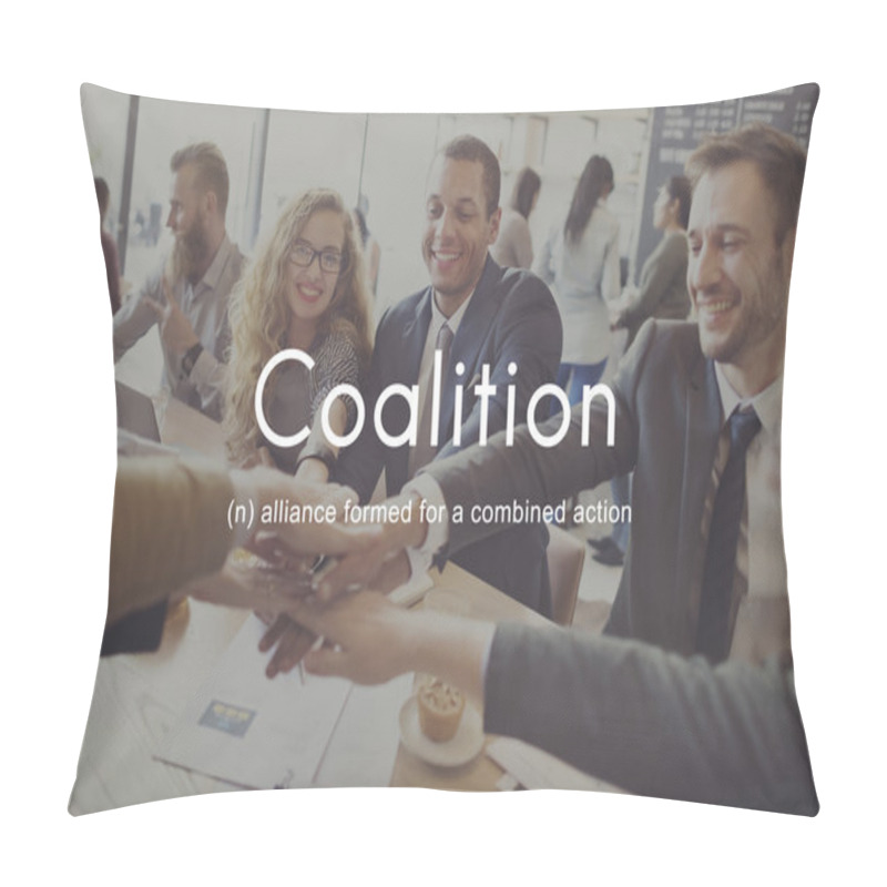 Personality  Happy And Young Business People Pillow Covers