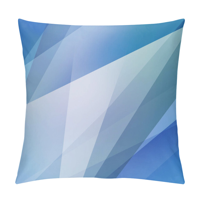 Personality  Abstract Blue And White Background With Angles And Layered Geometric Shapes Pillow Covers