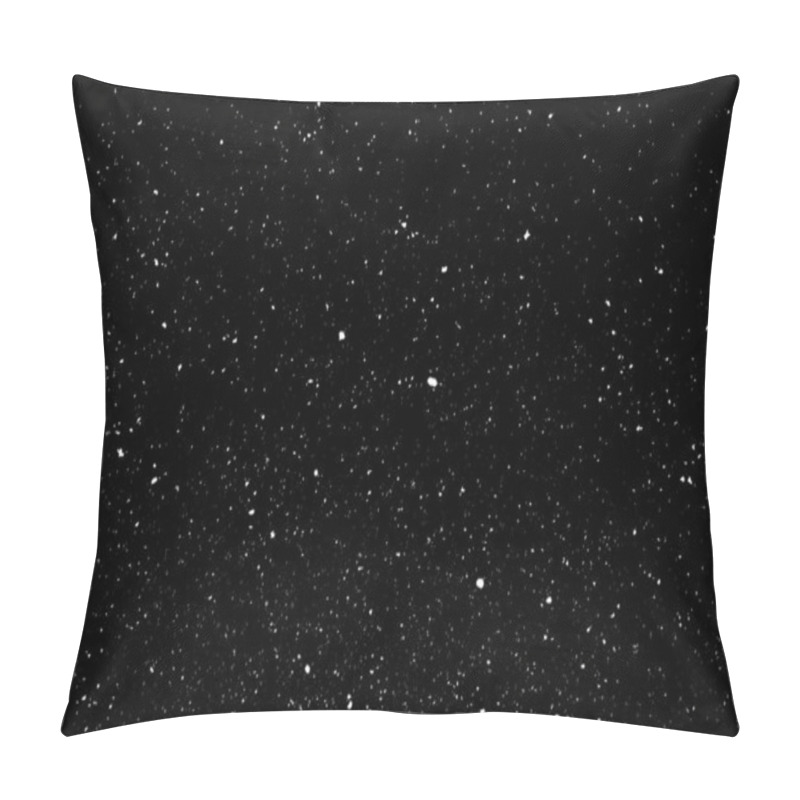 Personality  Chaotic White Bokeh On A Black Background, Light Spots Texture, Abstraction, Falling Snow Pillow Covers