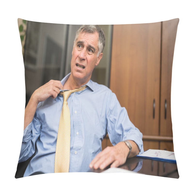 Personality  Businessman Sweating In Office Pillow Covers