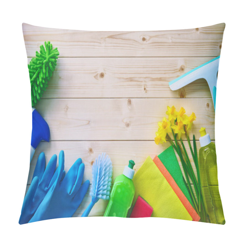 Personality  Cleaning Concept. Housecleaning, Hygiene, Spring, Chores, Cleani Pillow Covers