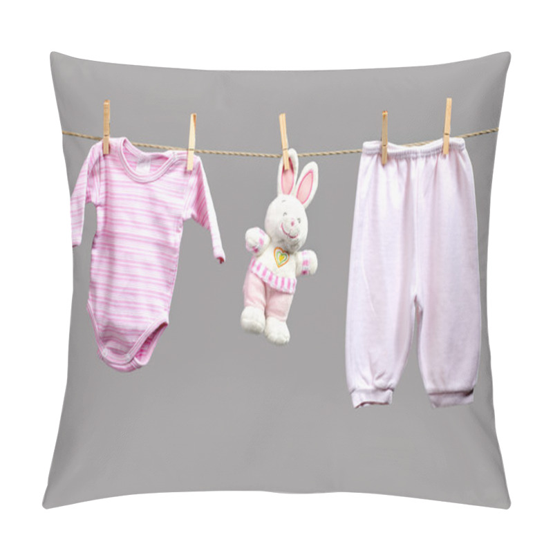 Personality  Baby Girl Y Clothes On The Clothesline Pillow Covers