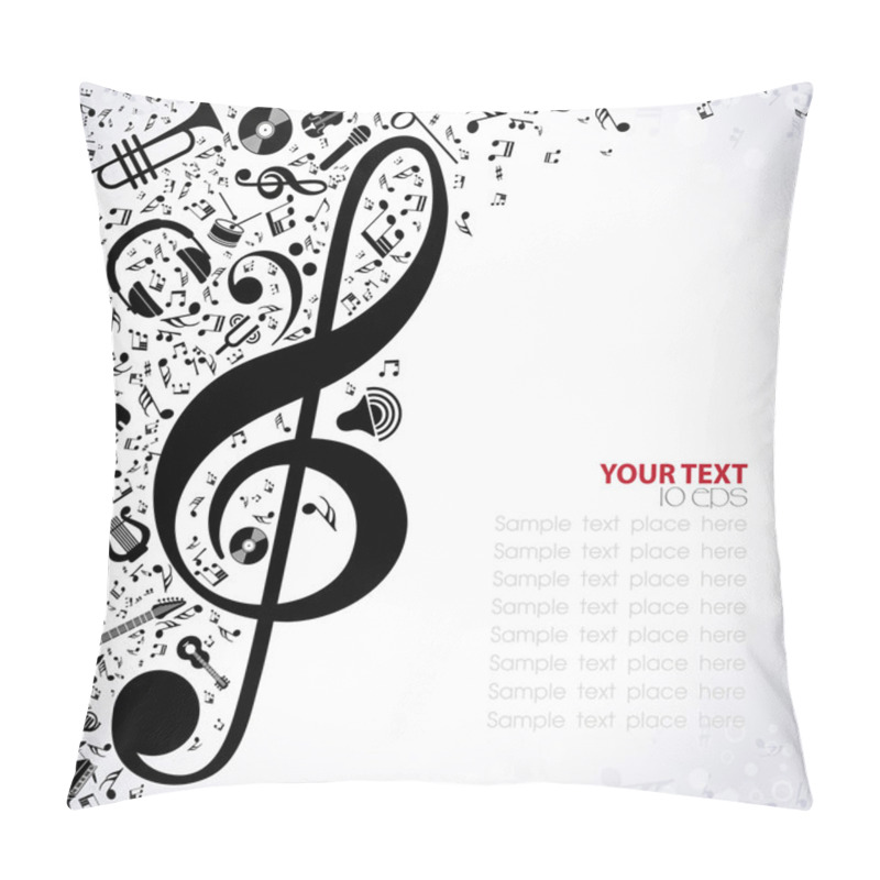 Personality  Musical Signs Background Pillow Covers