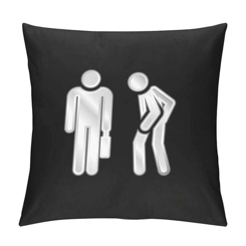 Personality  Angry Silver Plated Metallic Icon Pillow Covers