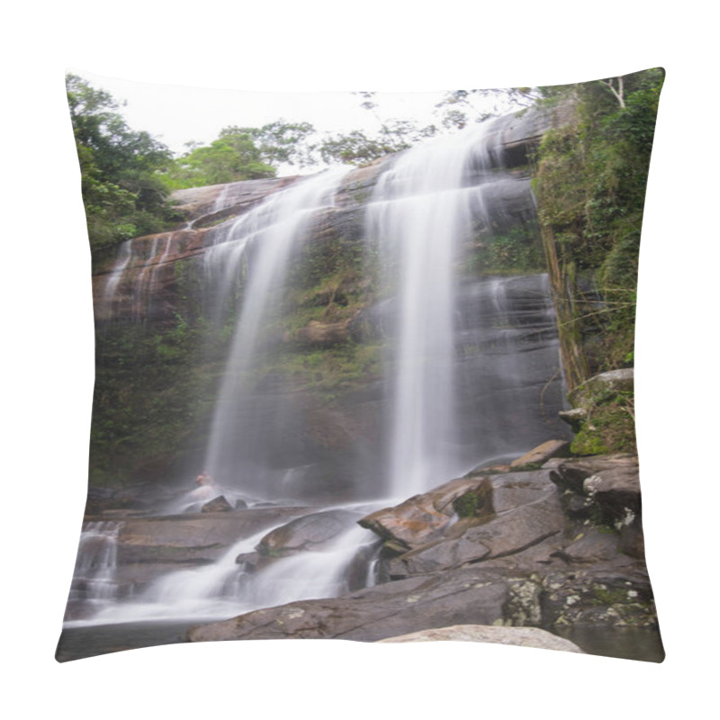 Personality  Waterfall In Parque Nacional Da Serra Dos Orgaos In Petropolis,  Pillow Covers