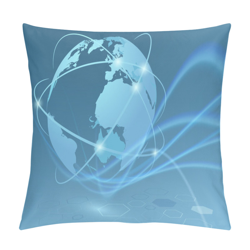 Personality  Global Trade Connections Travel Communication Relations Pillow Covers