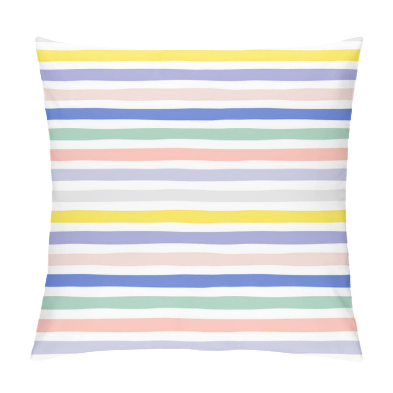 Personality  Multicoloured Irregular Horizontal Stripes Vector Seamless Pattern Pillow Covers