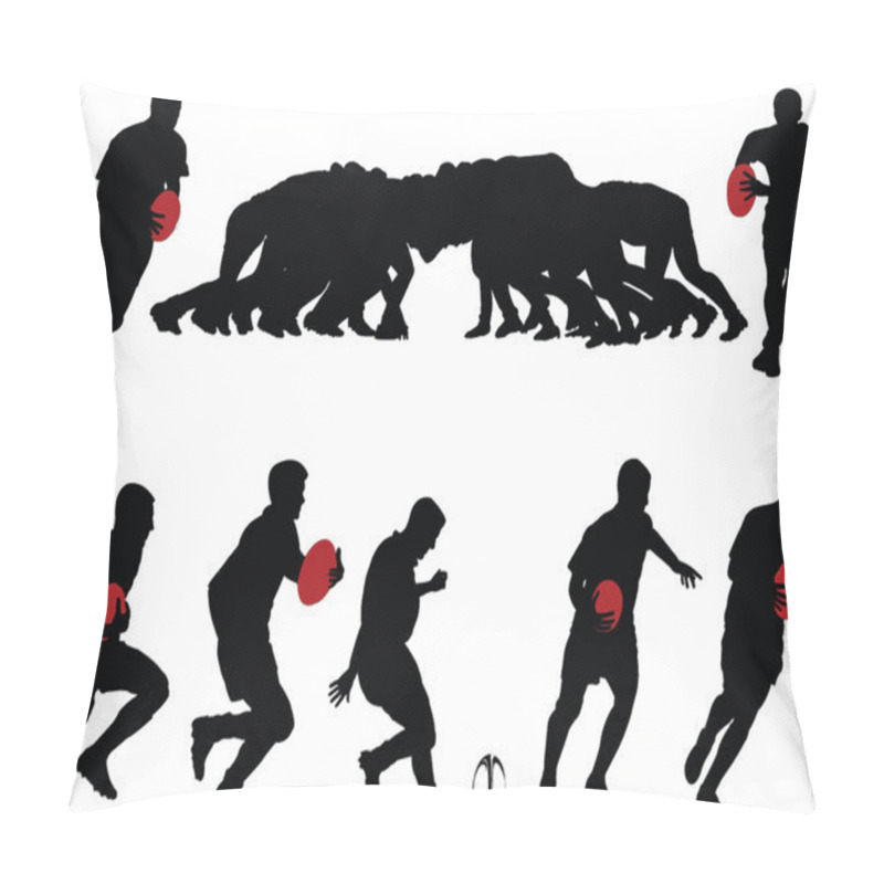 Personality  Rugby Player Collection - Vector Pillow Covers