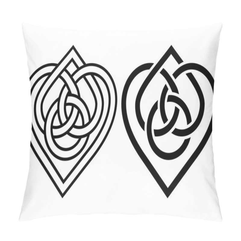 Personality  Intertwined Heart In Celtic Knot Pillow Covers