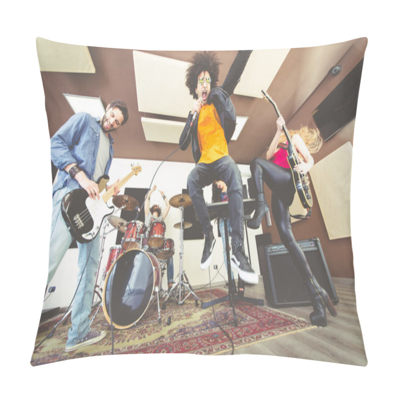 Personality  Rock Band Playing Hard Rock Pillow Covers