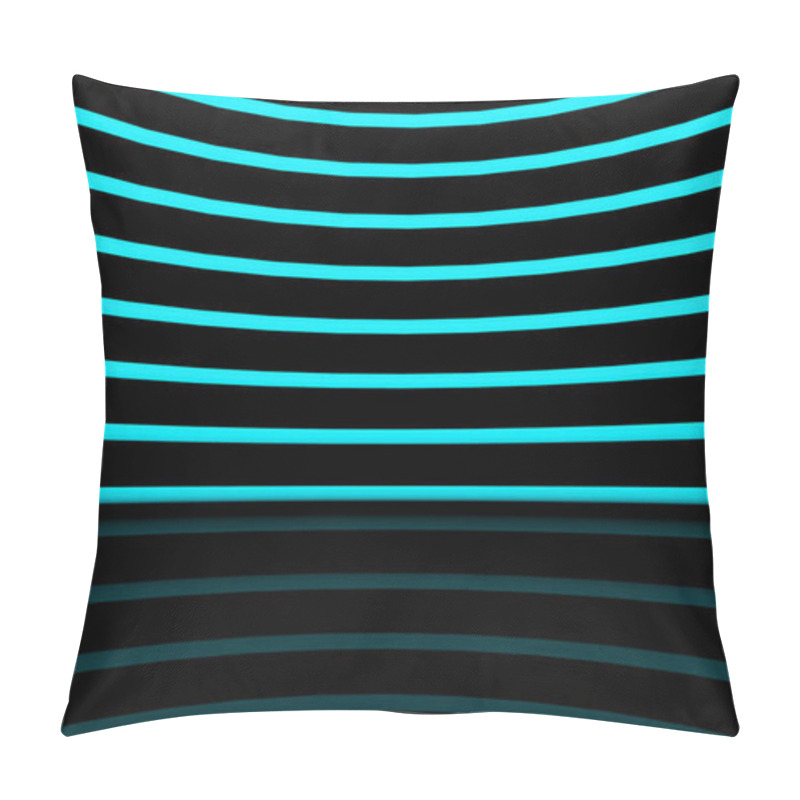 Personality  3d Render, Glowing Vertical Lines, Neon Lights, Abstract Psychedelic Background Pillow Covers