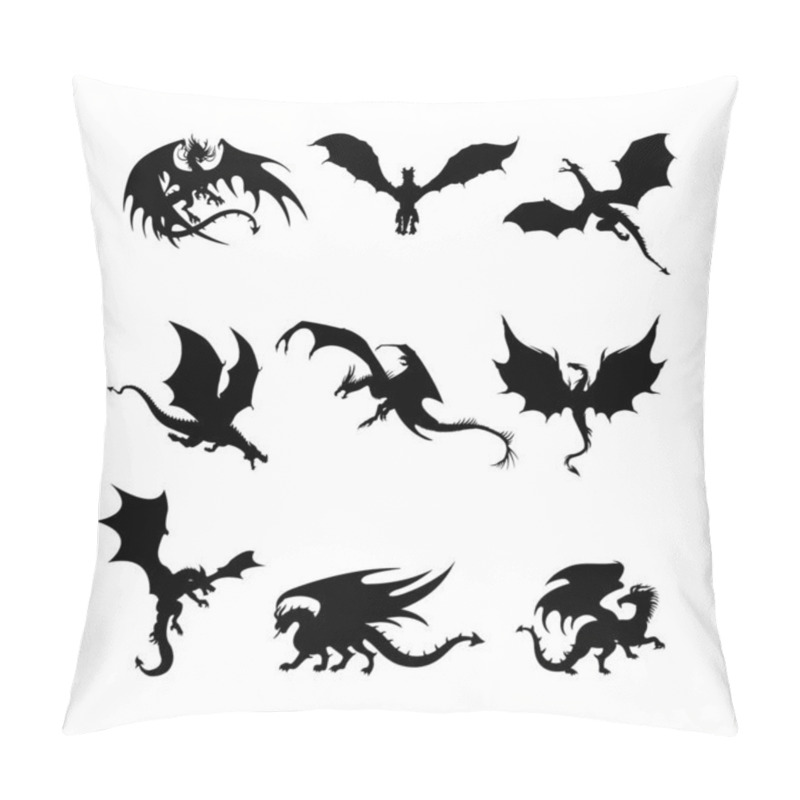 Personality  Flying Dragon Silhouette Collection. Pillow Covers