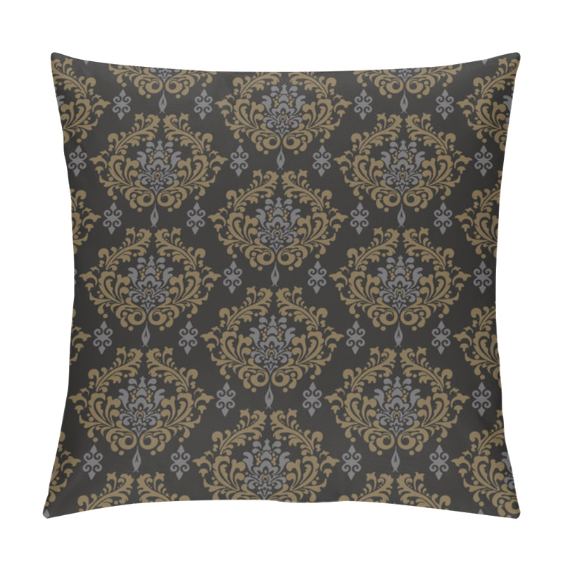 Personality  Seamless Background Dark Floral Pattern. Retro Style Background Pattern Pillow Covers