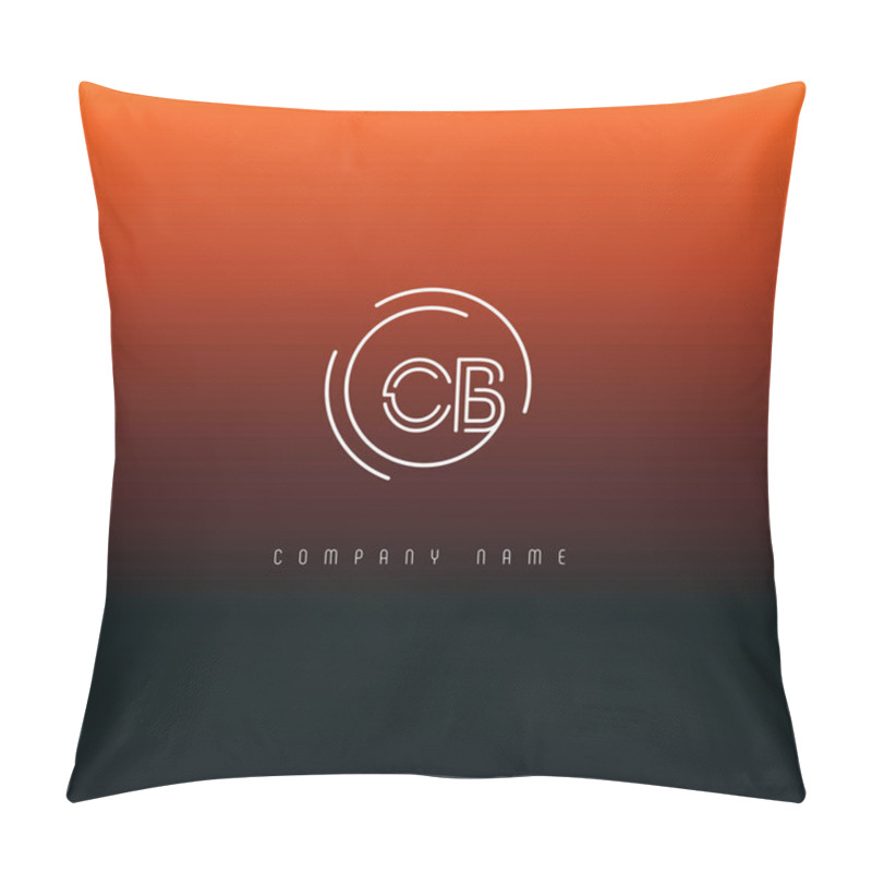 Personality  Letters logo Cb template for business banner pillow covers