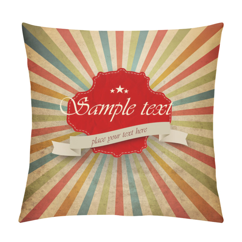 Personality  Retro Background With A Frame Pillow Covers